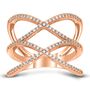 Diamond Crisscross Ring in 10K Rose Gold &#40;1/4 ct. tw.&#41;
