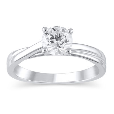 Twist Semi-Mount Engagement Ring in 14K Gold (Setting Only)