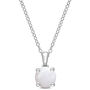 Opal Solitaire Pendant in Sterling Silver 