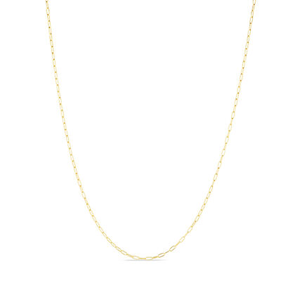 Paperclip Chain Necklace in 14K Yellow Gold, 1.4mm, 18”