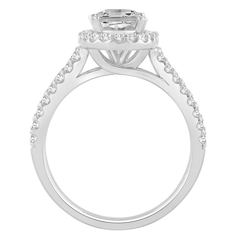 Lab Grown Diamond Oval Halo Engagement Ring in 14K Gold &#40;2 ct. tw.&#41;