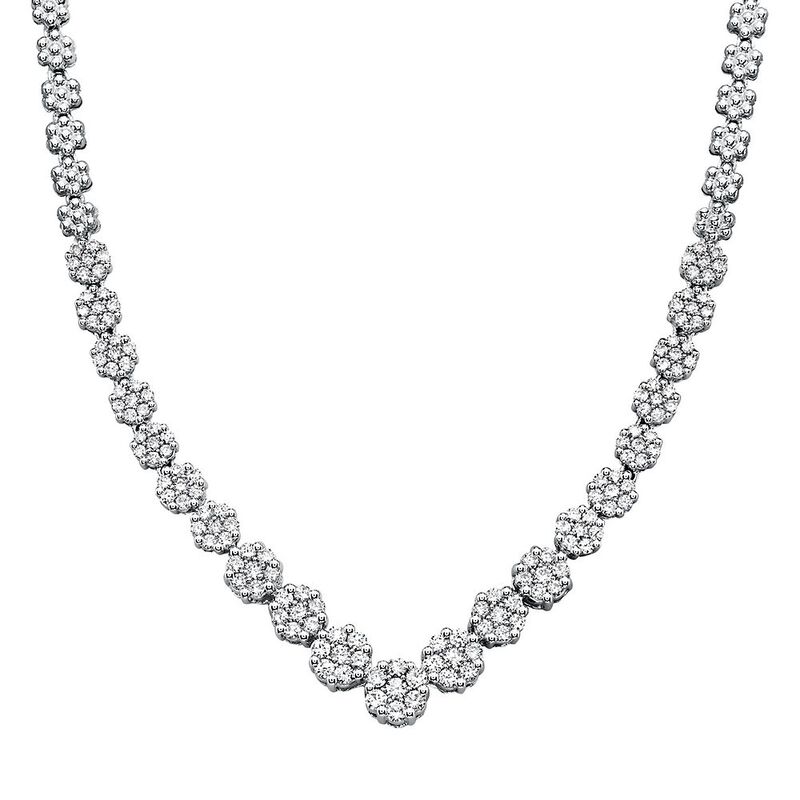 3 ct. tw. Diamond Necklace in 10K White Gold