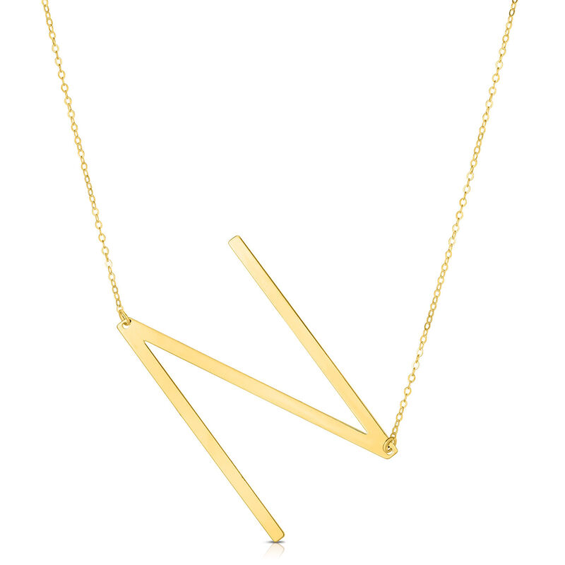 Initial Necklace in 14K Yellow Gold