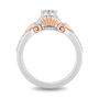Ariel Diamond Cluster Promise Ring in Sterling Silver &amp; 10K Rose Gold &#40;1/4 ct. tw.&#41;