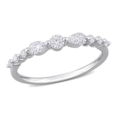 Moissanite Band in Sterling Silver (2/5 ct. tw.)