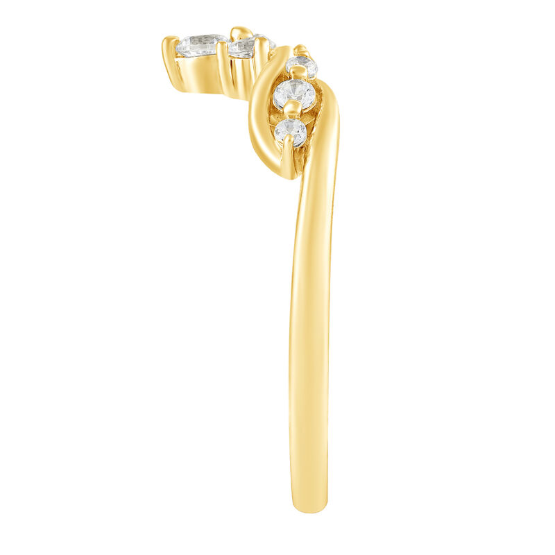Diamond Contour Band in 10K Yellow Gold &#40;1/4 ct. tw.&#41;