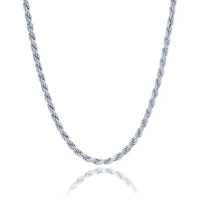 Rope Chain in Sterling Silver, 24