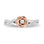 Enchanted Disney Belle 1/5 ct. tw. Diamond Rose Ring in Sterling Silver &amp; 10K Rose Gold