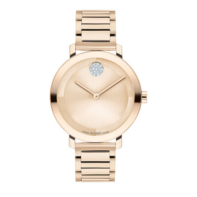Evolution Ladies’ Dress Watch in Pale Rose Gold-Tone Ion-Plated Stainless Steel