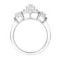 Rectangle Ring with Diamond Cluster in 10K White Gold &#40;3/4 ct. tw.&#41;