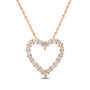 Diamond Open Heart Pendant in 10K Rose Gold &#40;1/2 ct. tw.&#41;