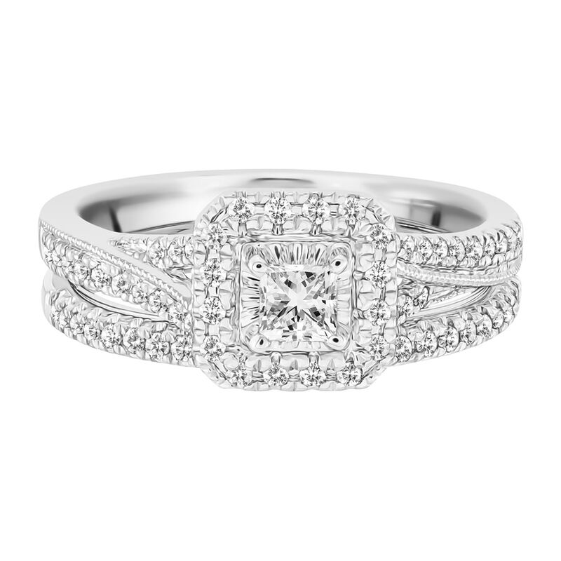 1/2 ct. tw. Diamond Engagement Ring Set in 10K White Gold