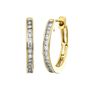 1/10 ct. tw. Diamond Hoop Earrings in 10K Yellow Gold