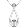 Two-stone diamond necklace in 14K white gold &#40;1/3 ct. tw.&#41;