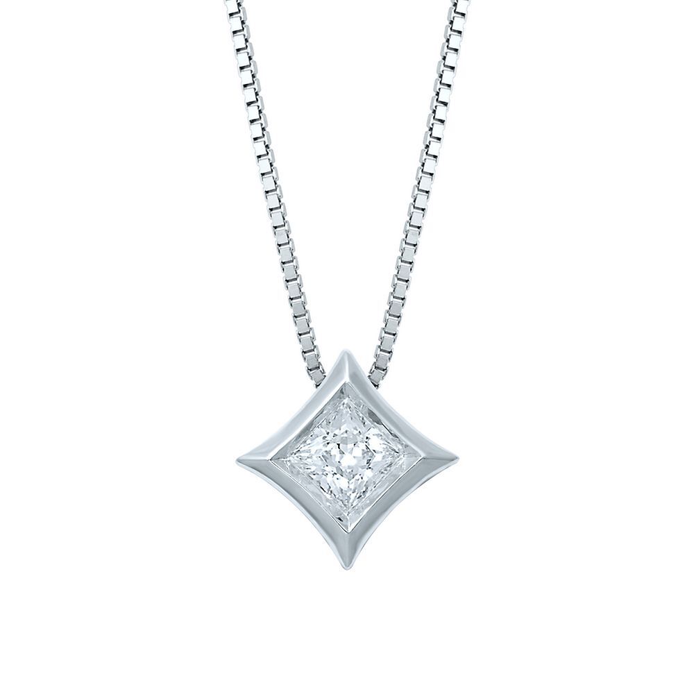 Classic 4 Claw Diamond Pendant Necklace | Yellow Gold – ANTON Jewellery
