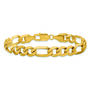 Solid Flat Figaro Bracelet in 14K Yellow Gold, 8.75MM, 8&rdquo;