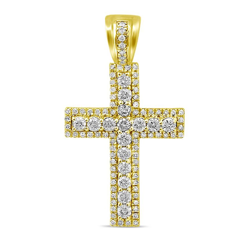 3/4 ct. tw. Diamond Cross Pendant in 10K Yellow Gold