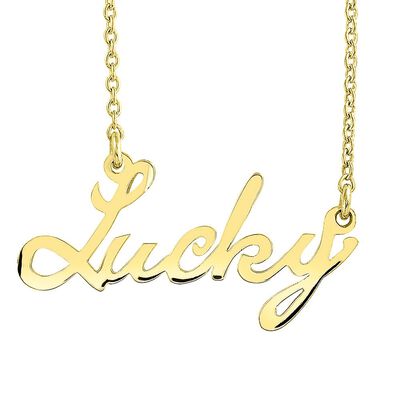 Personalized Pendant in 24K Yellow Gold over Sterling Silver