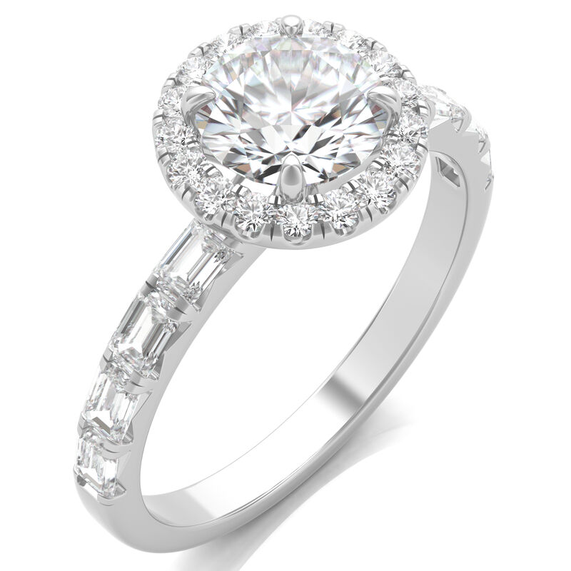 Light Heart® Lab Grown Diamond Engagement Ring in 14K White Gold
