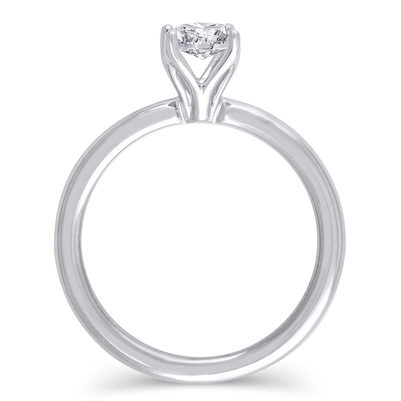 lab grown diamond solitaire oval engagement ring in 14k white gold &#40;1 1/2 ct.&#41;