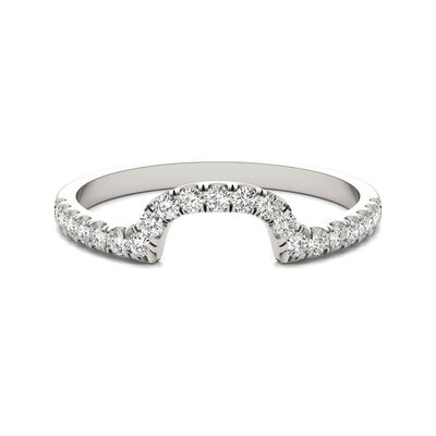 Moissanite Contour Band in 14K White Gold (1/5 ct. tw.)