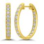 1 1/2 ct. tw. Diamond Inside-Out Hoop Earrings in 14K Yellow Gold