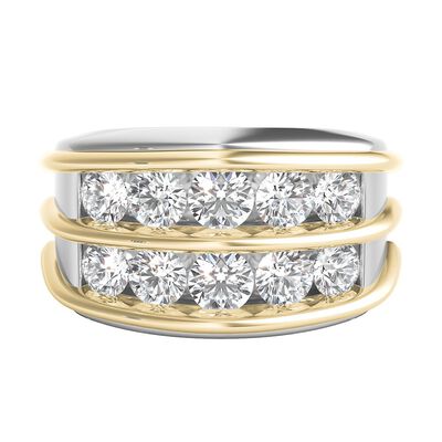 Men's 2 ct. tw. Diamond Ring in 14K Yellow & White Gold, 6MM
