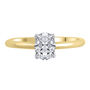 Lab Grown Diamond Solitaire Oval Engagement Ring in 14K Yellow Gold &#40;1 ct.&#41;