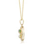 Opal, Emerald and Diamond Pendant in 10K Yellow Gold &#40;1/8 ct. tw.&#41;