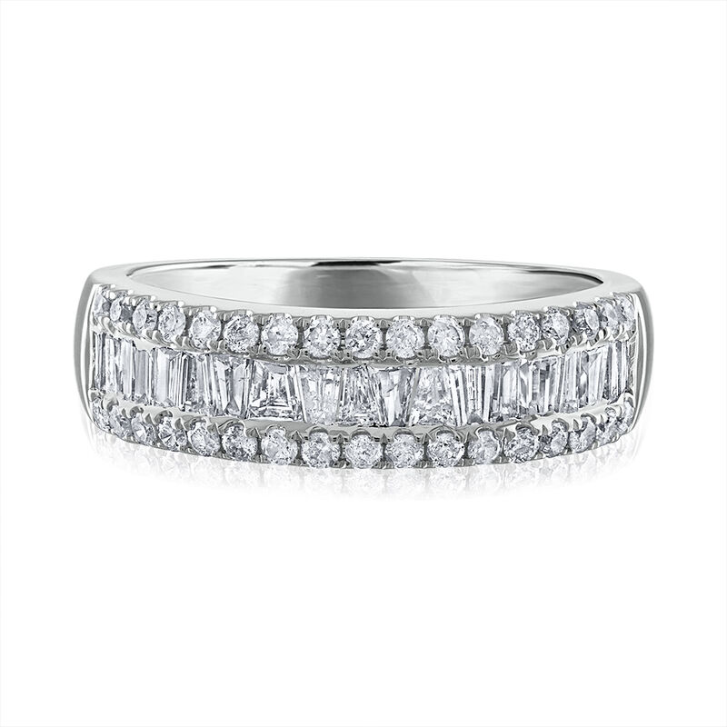 Baguette &amp; Round Diamond Band in 14K Gold &#40;7/8 ct. tw.&#41;