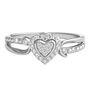 1/10 ct. tw. Diamond Heart Promise Ring in Sterling Silver