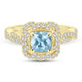 Zac Posen Aquamarine &amp; 1/2 ct. tw. Diamond Engagement Ring