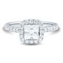 1 1/2 ct. tw. Lab Grown Diamond Halo Engagement Ring in 14K White Gold