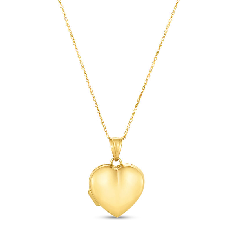 Heart Locket Pendant Polished in 14K Yellow Gold
