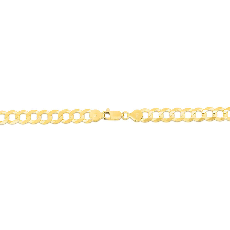 Solid Curb Chain in 14K Yellow Gold, 7MM, 22&rdquo;