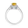 Citrine &amp; 1/8 ct. tw. Diamond Ring in Sterling Silver