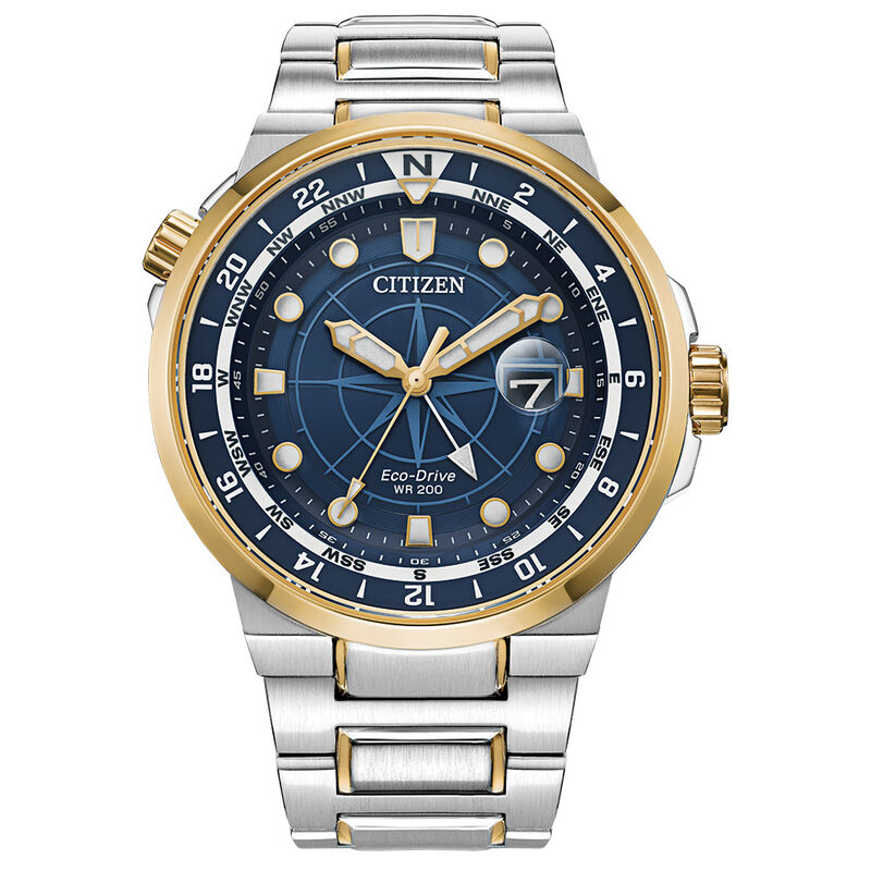 Endeavor Blue Men&#39;s Watch in Two-Tone Ion-Plated Stainless Steel