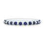 Lab Created Blue Sapphire Stack Band in Sterling Silver