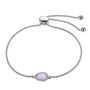 Lab Created Opal &amp; White Sapphire Bolo Bracelet in Sterling Silver