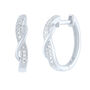 Diamond Twist Hoop Earrings in Sterling Silver &#40;1/10 ct. tw.&#41;