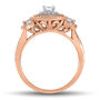 Double Halo Emerald-Cut Diamond Engagement Ring in 14K Rose Gold &#40;1 ct. tw.&#41;