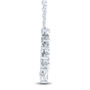 Lab Grown Diamond Graduated Smile Necklace in 14K White Gold &#40;1/2 ct. tw.&#41;