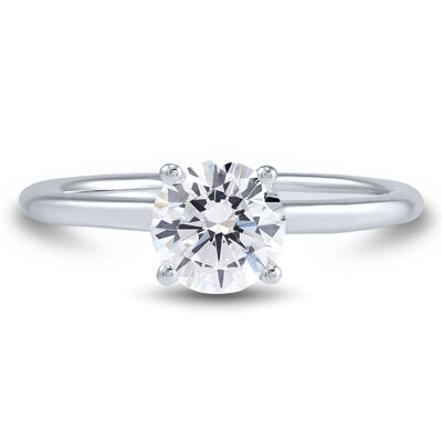 Lab Grown Diamond Hidden Halo Engagement Ring in Platinum (1 1/8 ct. tw.)
