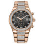 Crystal Men&rsquo;s Watch in Rose Gold-Tone Ion-Plated Stainless Steel, 42mm