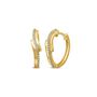 1/10 ct. tw. Diamond Huggie Hoop Earrings in 10K Yellow Gold