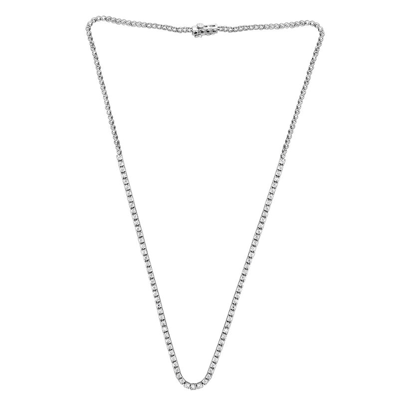 Diamond illusion tennis necklace in 10K white gold &#40;1 ct. tw.&#41;