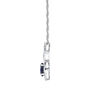 Blue Sapphire and Diamond Pendant in 10K White Gold &#40;1/4 ct. tw.&#41;
