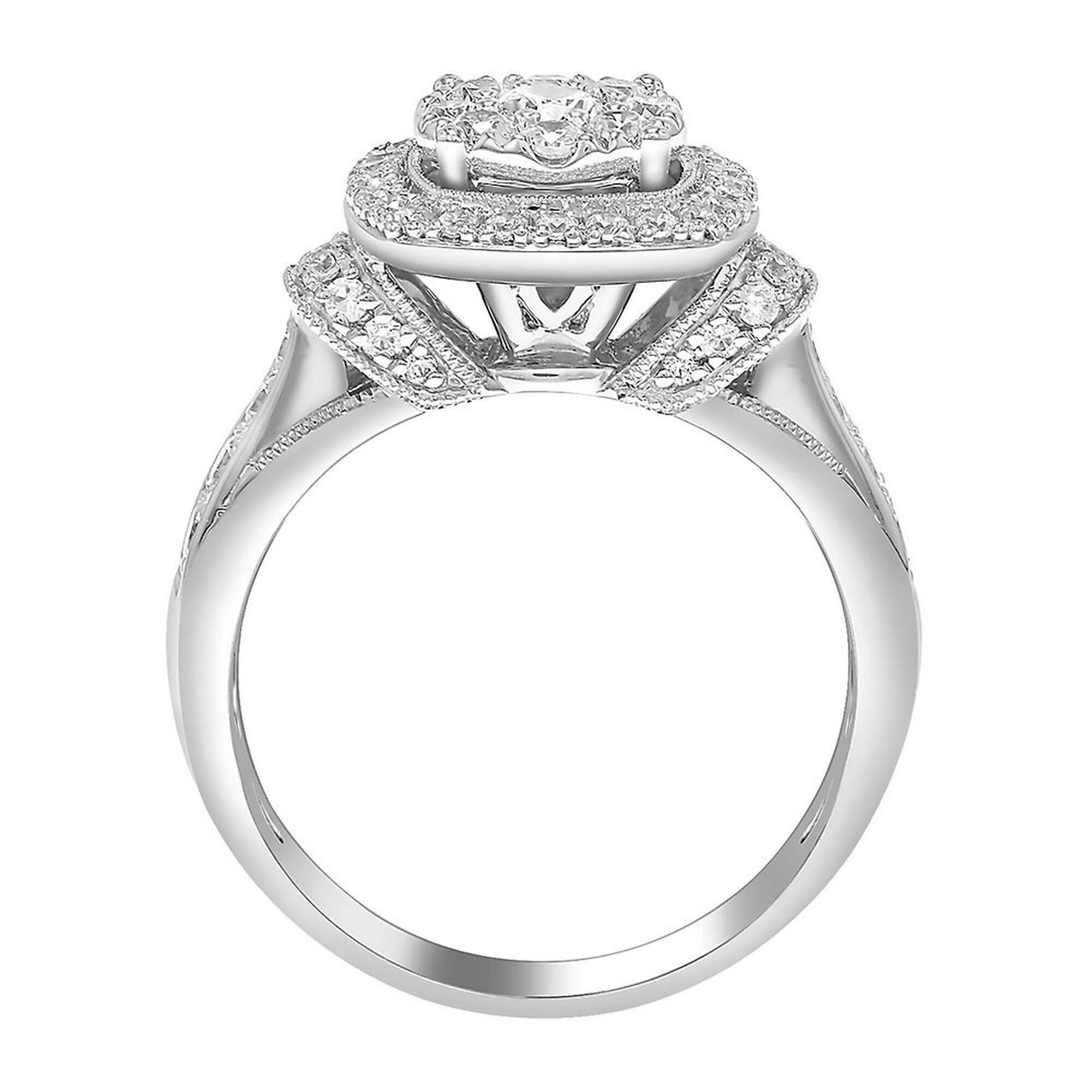 1 ct. tw. Diamond Engagement Ring in White 10K Gold | Helzberg Diamonds