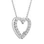 Diamond Open Heart Pendant in Sterling Silver &#40;1/10 ct. tw.&#41;