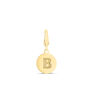 Initial Charm Disc with Letter &ldquo;B&rdquo; in 10K Yellow Gold